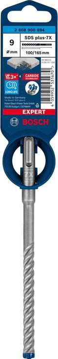 Actual product image Bosch Professional Zubehör Expert SDS plus-7X hammer drill, 9 x 100 x 165 mm (9 millimetres)