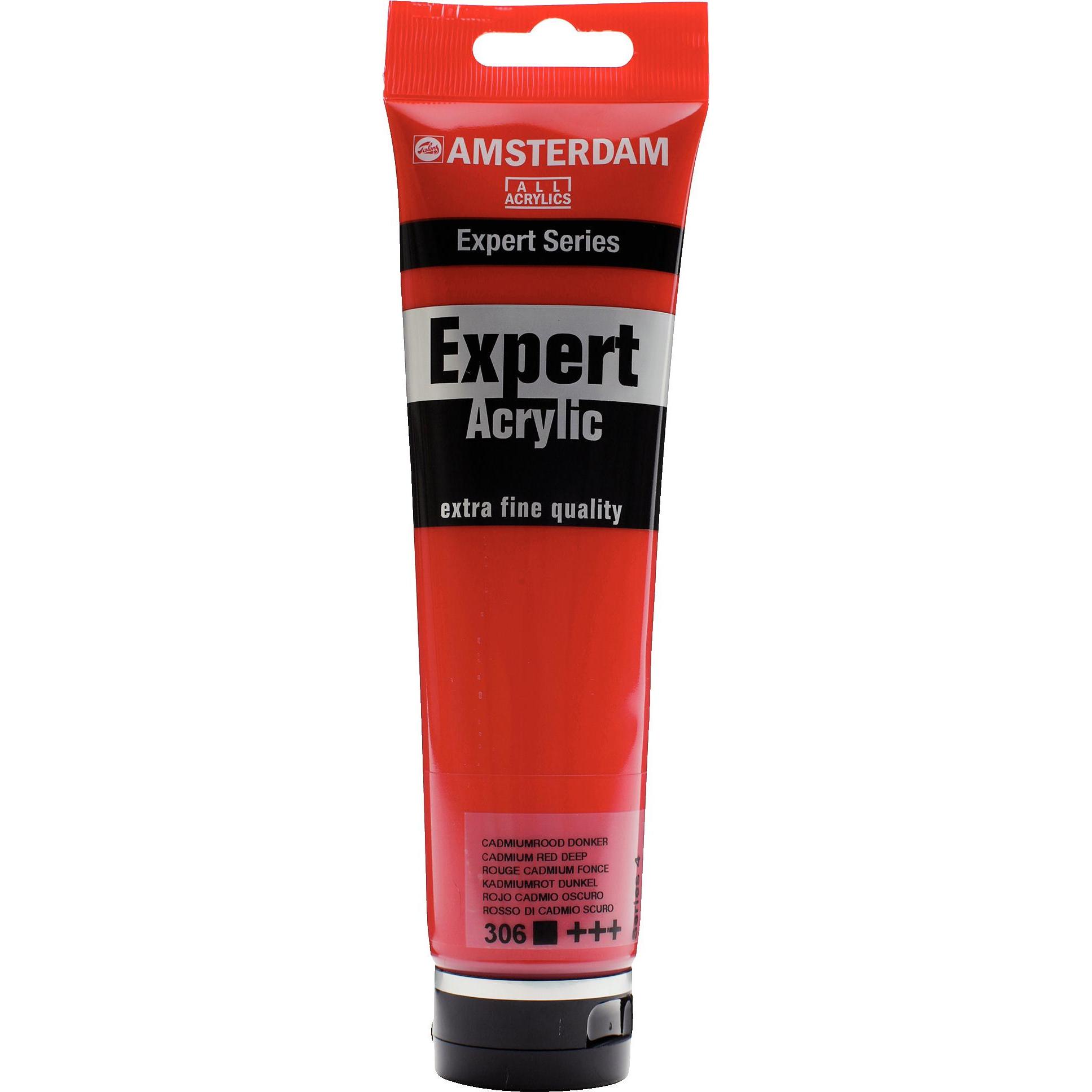 Amsterdam, Colore + Vernice per fai da te, Expert Acrylfarbe Tube 150 ml Kadmiumrot Dunkel 306 (150 ml)