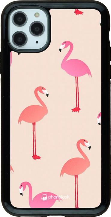 Actual product image PhoneLook Cover Hybrid Armor black Pink Flamingos Pattern (Apple iPhone 11 Pro Max)