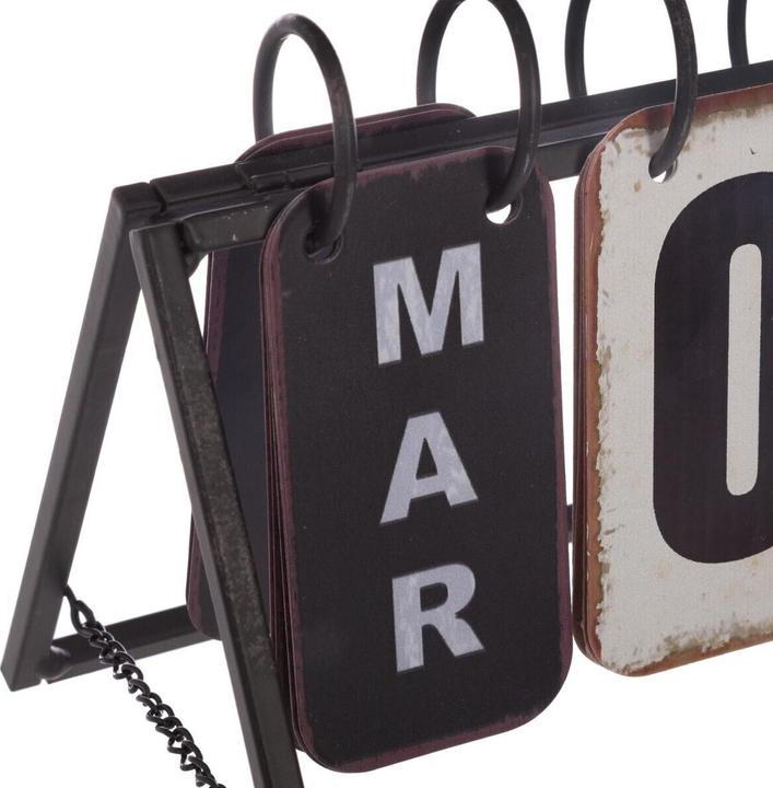 Produktbild Atmosphera Vintage Metall Kalender, schwarz und weiss