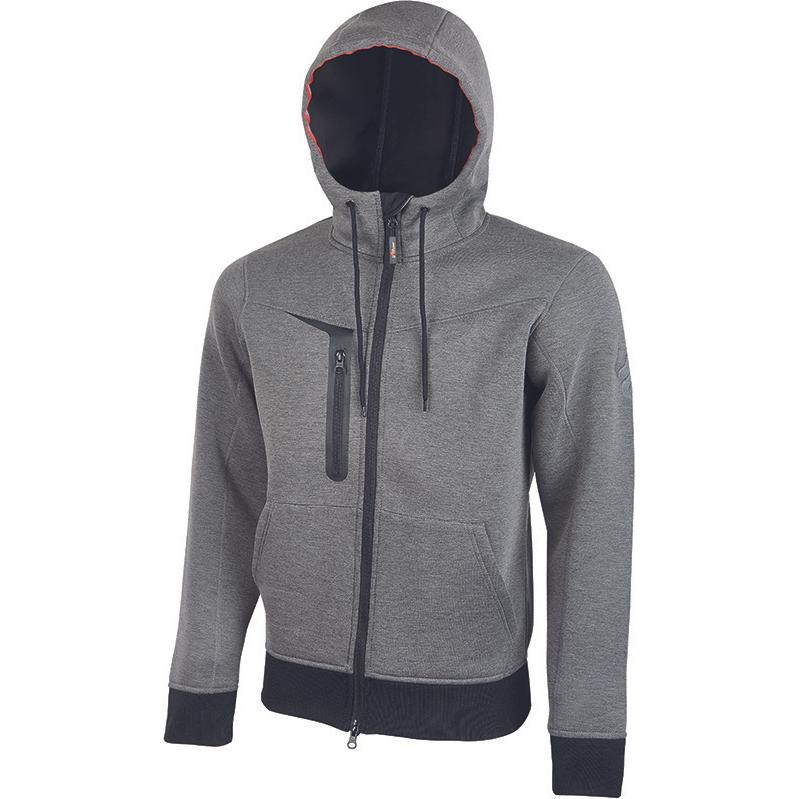 U-Power, Arbeitsjacke, Sweatjacke Tasty Performance grey meteorite (M)