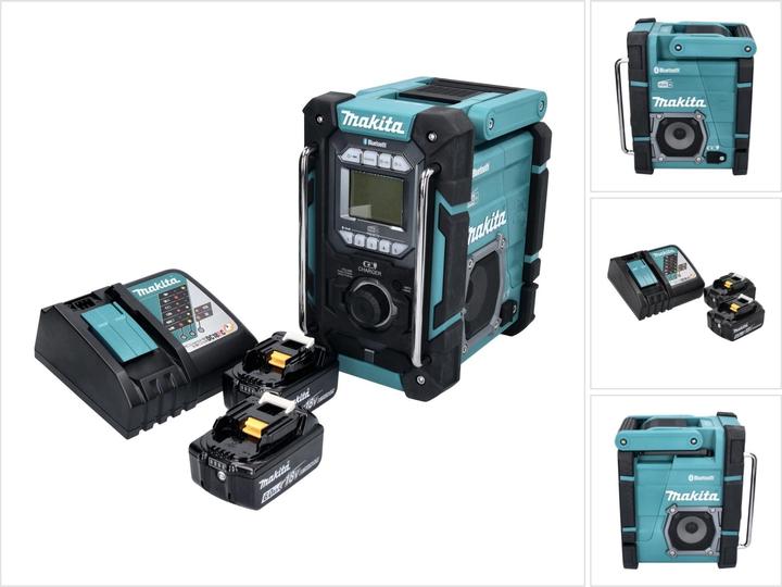 Makita DMR 301 RG Akku Baustellenradio 12 V max. - 18 V DAB / DAB+ / Bluetooth + 2x Akku 6,0 Ah + La (AM, FM, DAB+, DAB, Bluetooth)