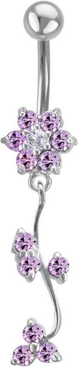 Image du produit Bijouteria Piercing nombril (Acier inoxydable, Argent 925, Zircone)
