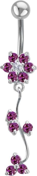 Image du produit Bijouteria Piercing nombril (Acier inoxydable, Argent 925, Zircone)
