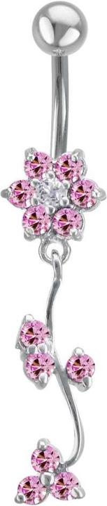 Image du produit Bijouteria Piercing nombril (Acier inoxydable, Argent 925, Zircone)