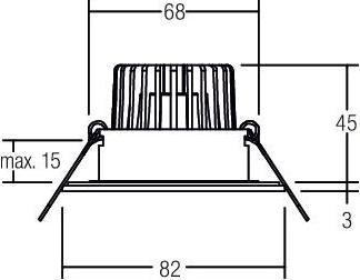 Image du produit Brumberg Spot encastré de plafond à LED BRUM (730 lm)