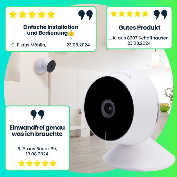 Actual product image Casativo Set of 3 full HD IP surveillance cameras, smart IR night vision (1920 x 1080 Pixels)