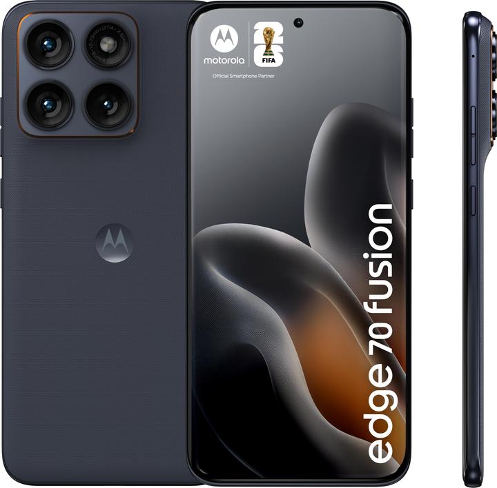 Produktbild Motorola edge 70 fusion (256 GB, Black, PANTONE Silhouette, 6.78", Dual SIM, 5G)