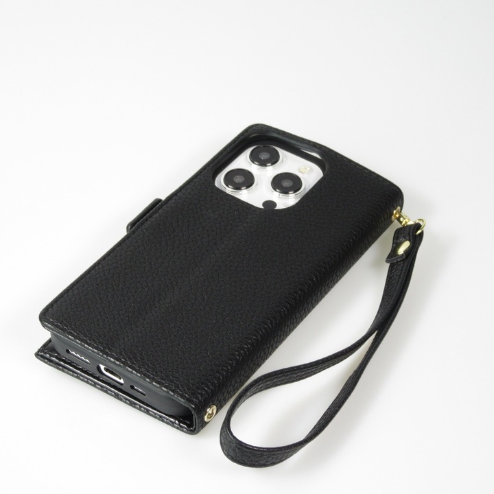 Actual product image PhoneLook Flip wallet cover made from vegan leather with wallet case and magnetic fastener (Apple iPhone 15 Pro)