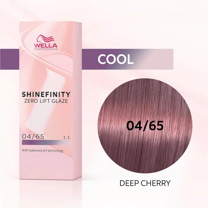 Actual product image Wella Shinefinity (04/65 - Deep Cherry)