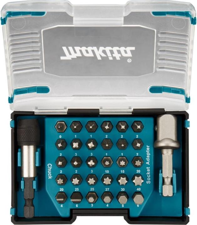 Image du produit Makita D-65084 Jeu d'embouts pivotants et de forets 32 pcs.