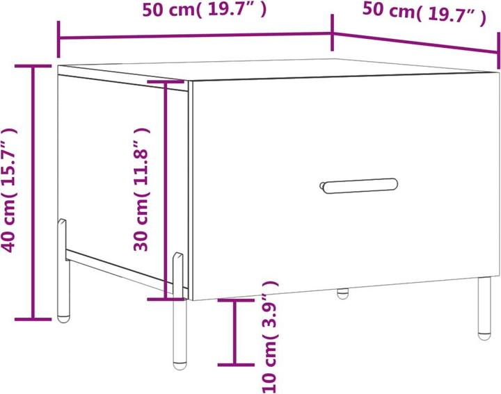 Produktbild vidaXL Couchtisch (50 x 50 x 40 cm)
