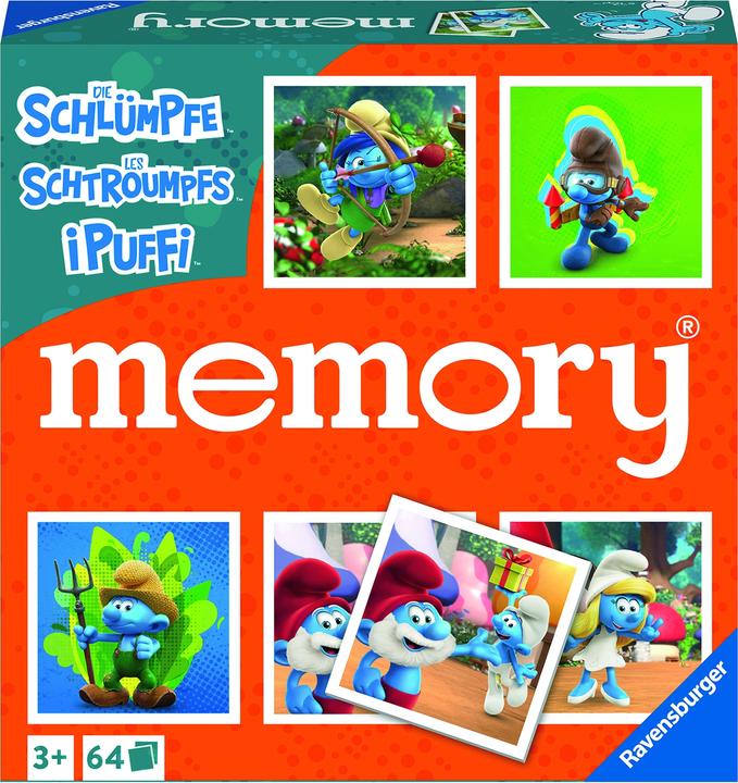 Produktbild Ravensburger memory Schlümpfe (Dänisch, Deutsch, Englisch, Französisch, Italienisch, Niederländisch, Norwegisch, Polnisch, Portugiesisch, Schwedisch, Spanisch, 2 - 8 Spieler)