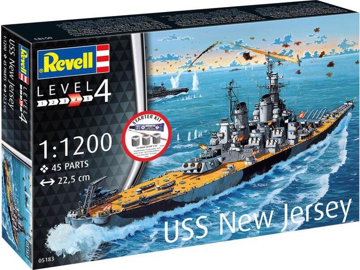 Actual product image Revell Starter Kit Battleship USS New Jersey