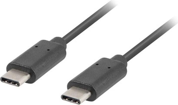 Actual product image Lanberg CA-CMCM-45CU-0012-BK USB cable USB4 Gen USB C Black, Blue (1.20 m, USB 4.0, 100 W)
