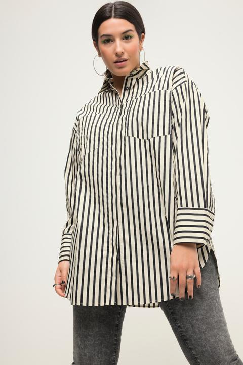 Actual product image Studio Untold Striped Button-Down Blouse (50, 52)