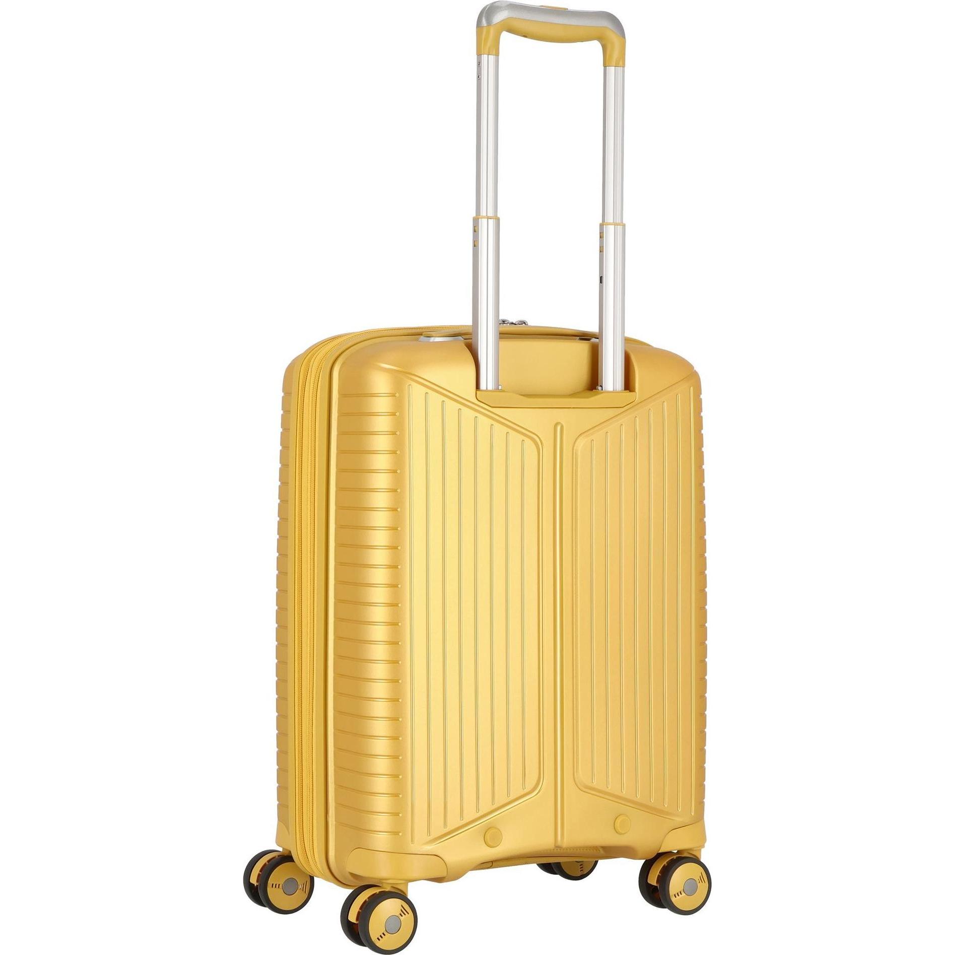 Thumbnail - Jump, Koffer, Evae 4 Rollen Kabinentrolley 55 cm mit Dehnfalte, Gelb, (37 l, Handgepäck (bis 50l))