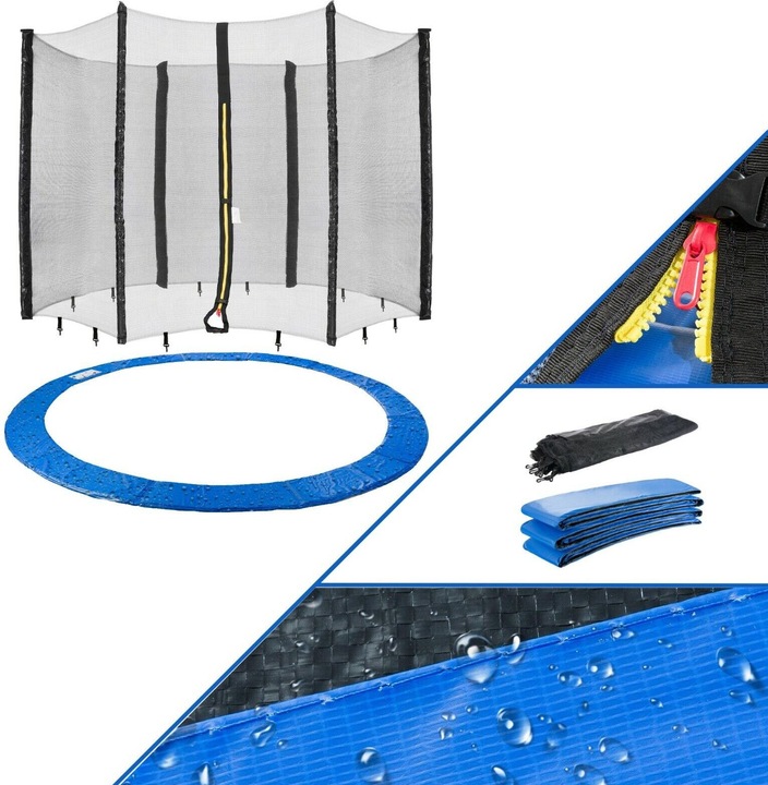 Immagine prodotto Arebos Copertura del bordo del trampolino e rete di sicurezza