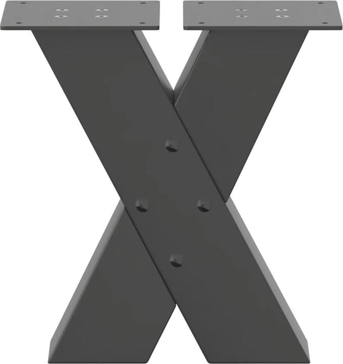Immagine prodotto vidaXL Gambe per tavolino da caffè a forma di X 2 pz. Gamba del tavolo in acciaio antracite 30x(30-31) cm