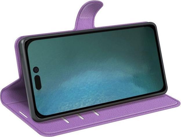 Produktbild MU Classic Litchi Leder Bookcover Series (Apple iPhone 14)