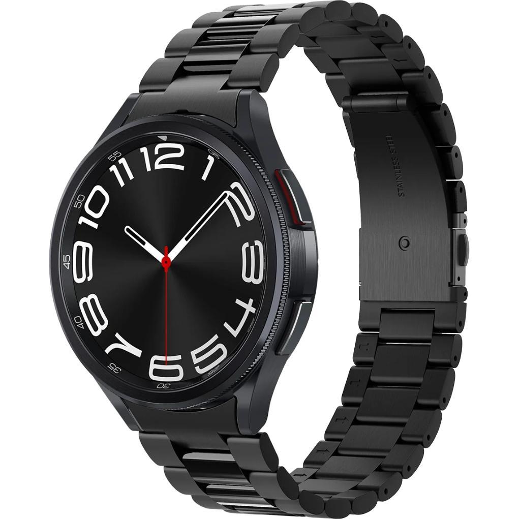 Spigen AMP06490 (Edelstahl), Uhrenarmband, Schwarz