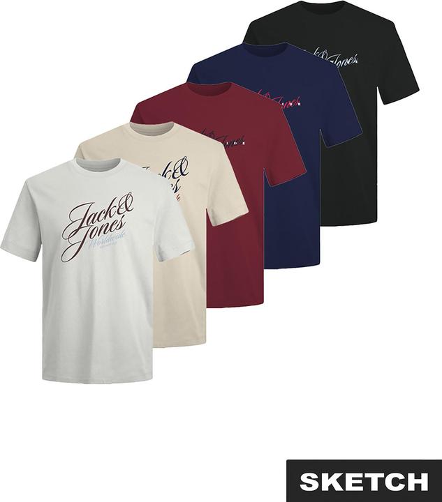 Actual product image Jack & Jones T-Shirt Inwood Kurzarmshirt im Fünferpack (L)