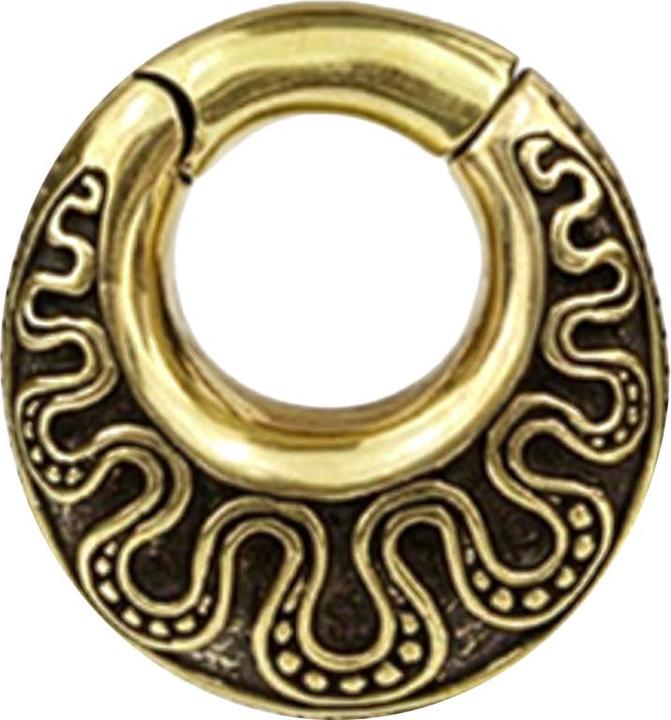 Produktbild Star Piercing Ohrgewicht Segmentring klappbar Schlangemuster (Messing)
