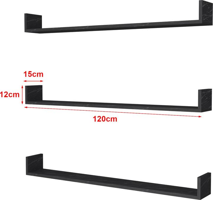 Image du produit En.Casa Höganäs 3 pcs. (120 x 15 x 12 cm)