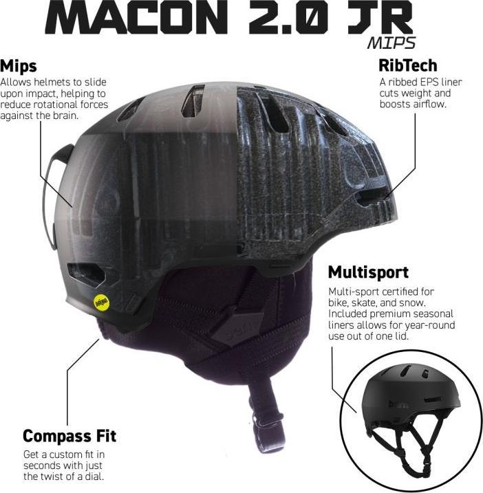 Immagine prodotto Bern Macon 2.0 Jr. MIPS (51 - 54 cm, M, S)