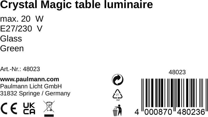 Nährwerte und Zutaten Pauleen Crystal Magic (E27)