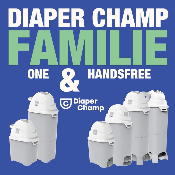 Produktbild Diaper Champ Windeleimer DiaperChamp One Medium Handsfree - ohne Nachfüllkassetten - für ca. 45-50 Windeln