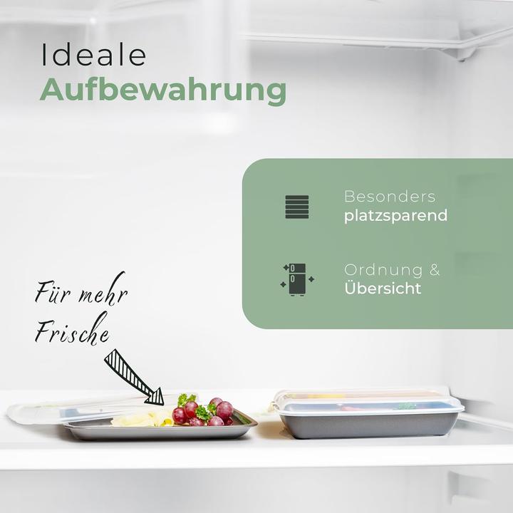 Image du produit Novaliv 10er-Set Anthrazit Premium Aufschnittbox mit Transparentem Deckel, Frischhaltedosen für Wurs (25 x 17 x 3 cm)