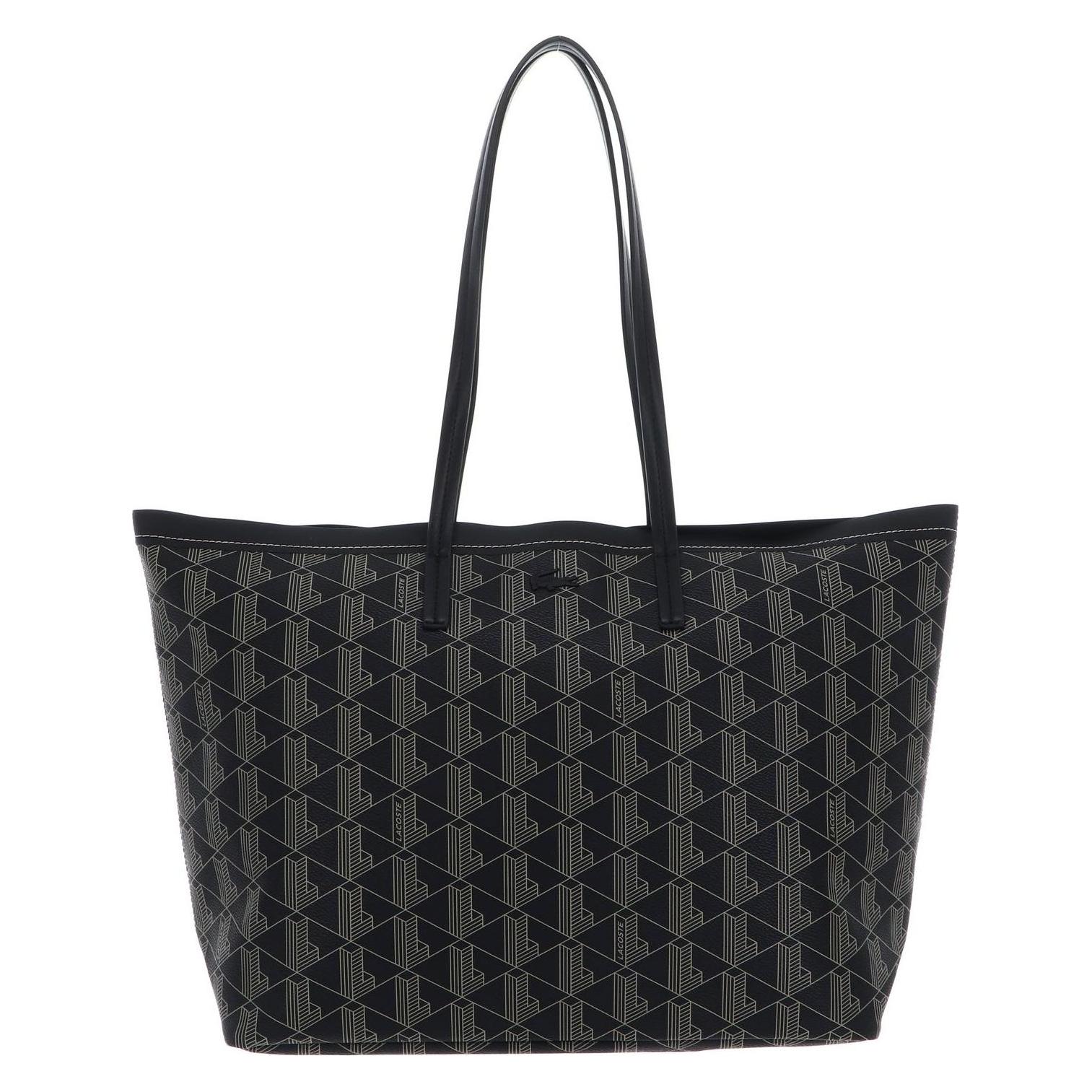 Lacoste, Damen, Handtasche, Shopping Bag, Beige, Schwarz
