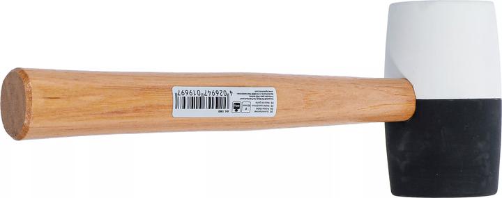 Produktbild BGS Gummihammer | Hickory-Stiel | schwarz-weisser Kopf | Ø 63 mm | 840 g (840 g)