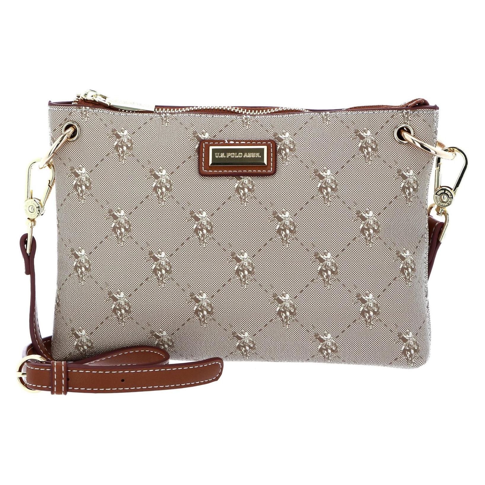 U.S. Polo, Damen, Handtasche, Hampton Flat Crossbody Bag, Beige