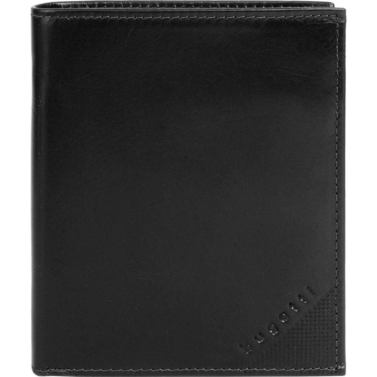 Bugatti, Herren, Portemonnaie, Nobile Geldbörse Leder 10.5 cm, Schwarz