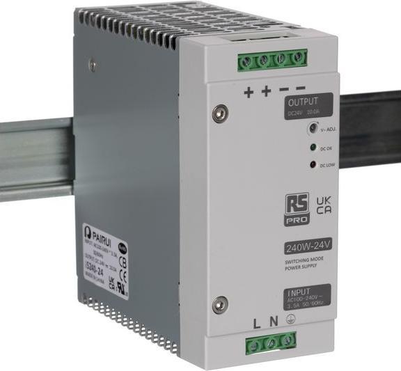 Produktbild RS PRO Din Rail Power Supply, 240W, 24V Output