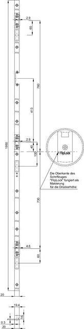 Actual product image MSL FlipLock flat strike plate BV-25574.RE-FF.5333-24e (Door handle)