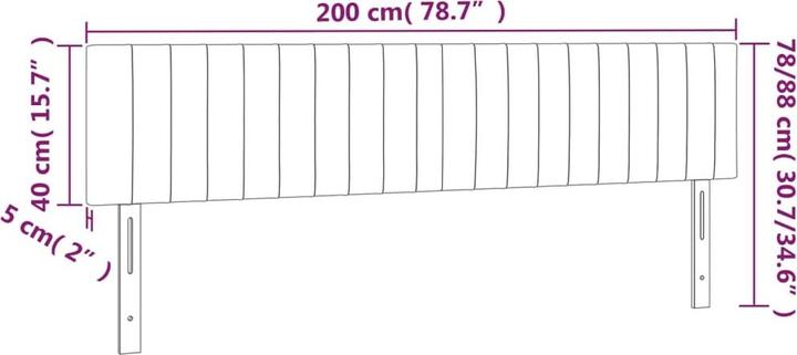 Image du produit vidaXL Laureen (200 x 5 x 88 cm)