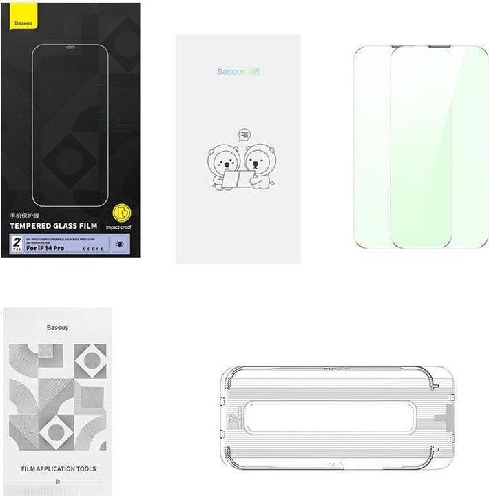 Actual product image Baseus Privacy Protection Tempered Glass Crystal Series IP 14 PRO (Apple iPhone 14 Pro)