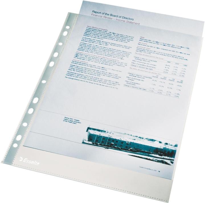 Immagine prodotto Leitz Copertina Esselte Economy, DIN A4, PP, trasparente, 0,04 mm aperta, a prova di documento (A4, 100 x)