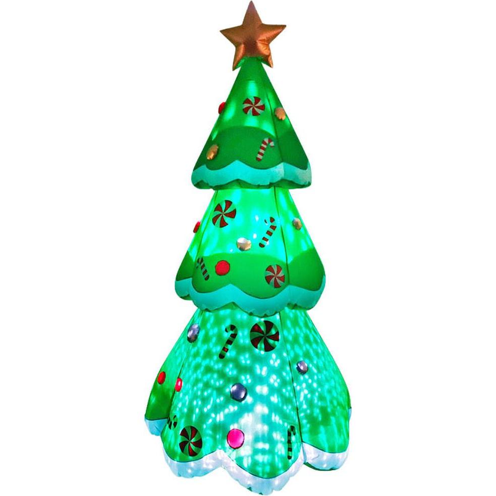 vidaXL, Albero di Natale, Weihnachtsbaum Polyester Polypropylen 110 X 110 X 240 CM Aufblasbar (240 cm)