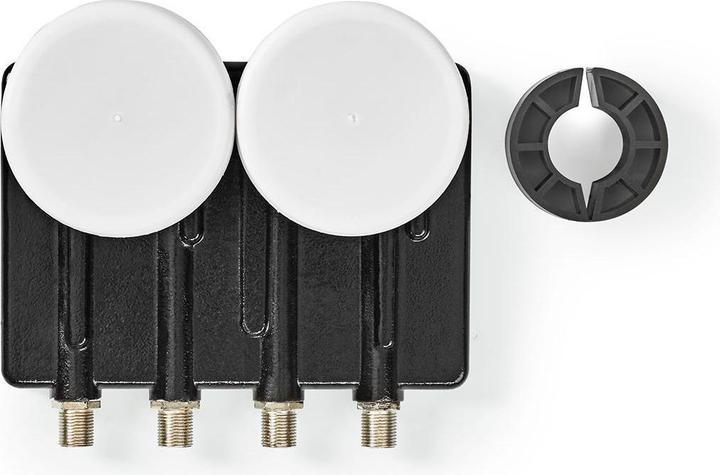 Actual product image Nedis LNB Quad Monoblock 4.3 ° Output connector: 4X F-Connector Noise figure range: 0.85 dB Converse (Quad LNB)