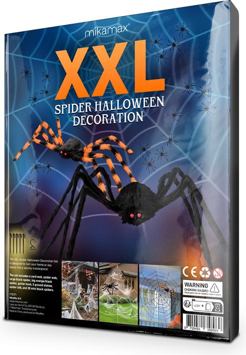 Mikamax XXL Spider Halloween Decoration (1 Stück)
