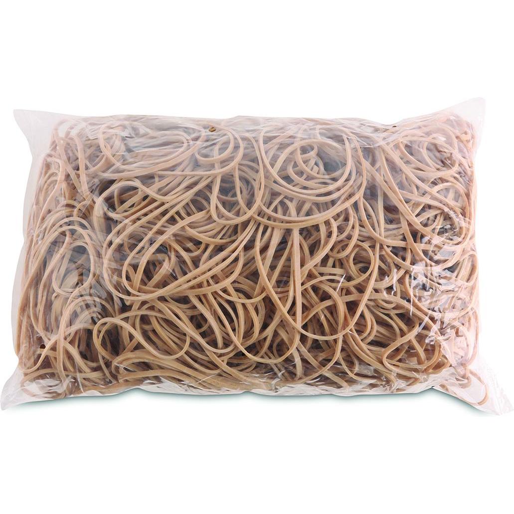 Office Products, Gummiband, Schutzvorrichtungen, medizinisch, 80 mm, 1,5 x 3 mm, 60 % Gummi, 1000 g, Hitze, natürlich (1...