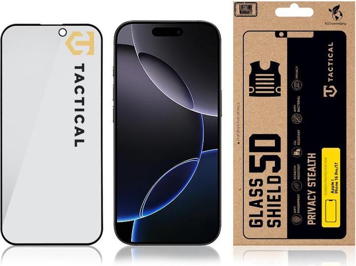 Productafbeelding Tactical 5D Blickschutz Glas iPhone 17 (1 Pcs., Apple iPhone 17)