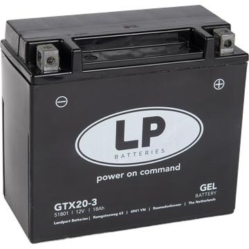 Produktbild Landport Motorradbatterie Gel GTX20-3 12V 18Ah (12 V, 18 Ah)