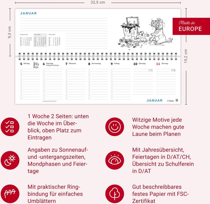 Produktbild Simons Katze Büroplaner 2026