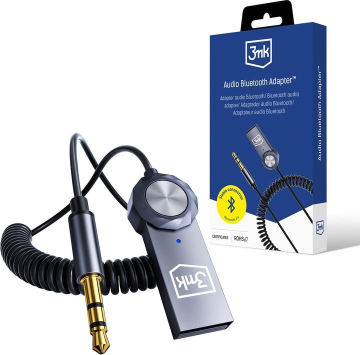 Produktbild 3MK Bezprzewodowy adapter audio Audio Bluetooth Adapter Jack 3.5mm 2w1 (Sender & Empfänger)