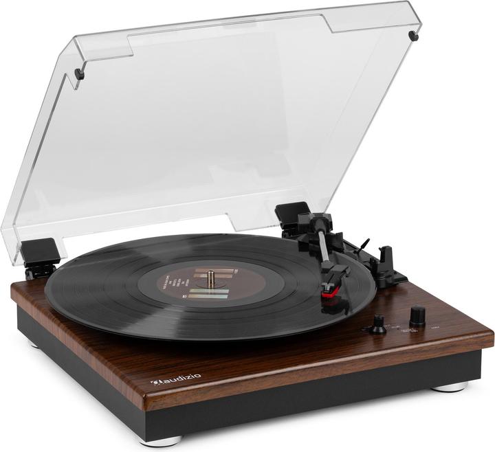 Productafbeelding Audizio Platenspeler met Bluetooth IN/OUT en Ingebouwde Speakers - RP112D - Retro - (Volautomatisch)
